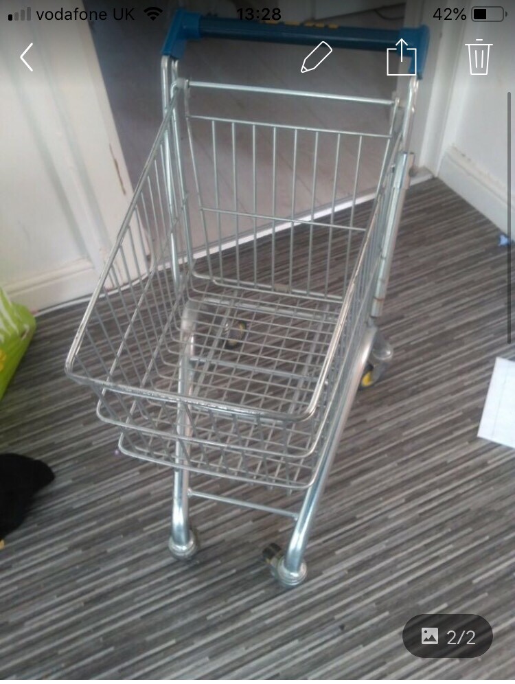 childrens metal shopping trolley